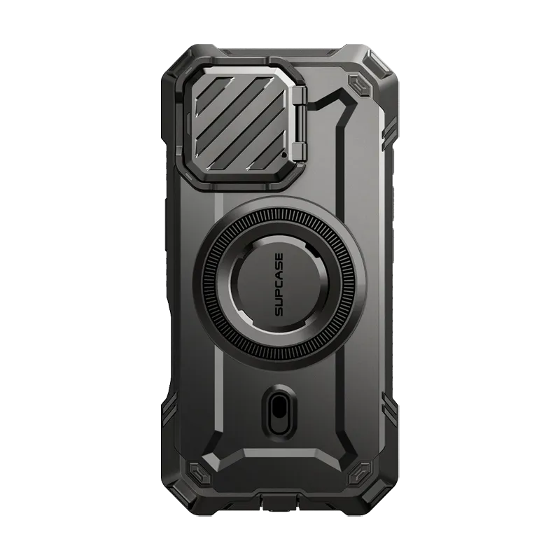 Smooth Feel Surface Rugged Build iPhone 16 Pro 6.3 inch Unicorn Beetle MAG XT MagSafe Case-Black