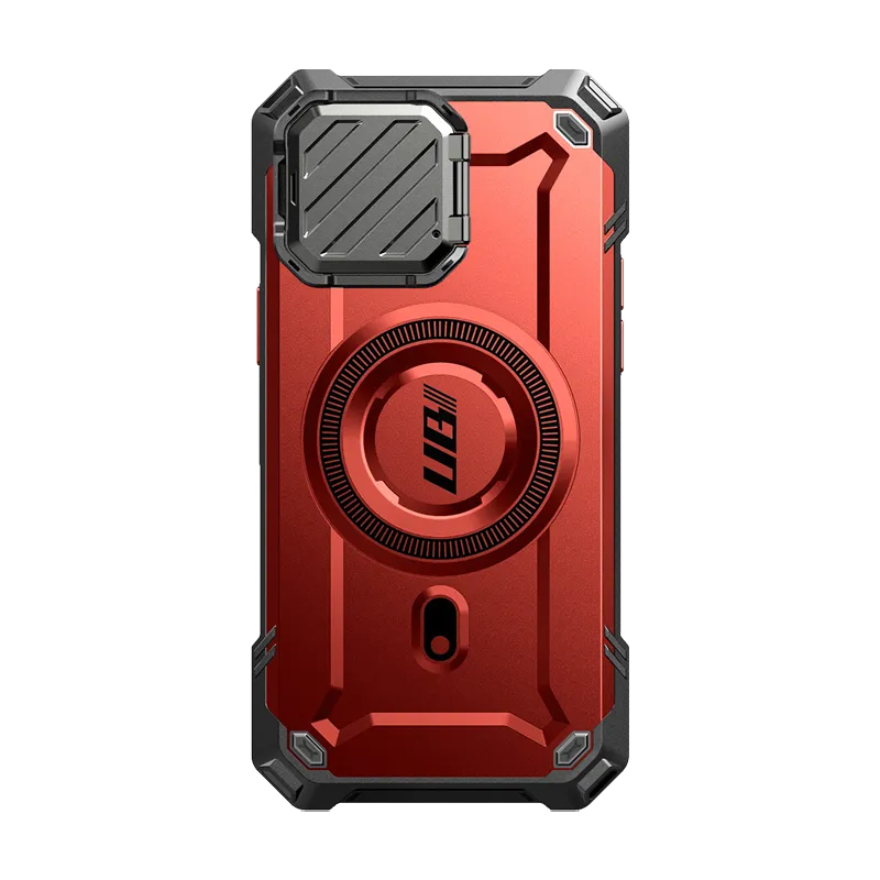 Elegant Build Texture iPhone 16e  Unicorn Beetle MAG XT MagSafe Case-Metallic Red