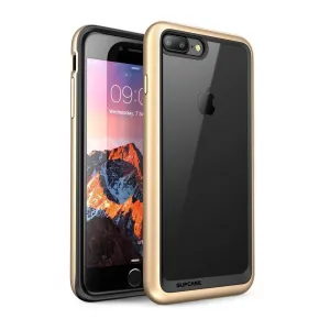 Grip Texture iPhone 8 Plus Unicorn Beetle Style Slim Clear Case-Gold
