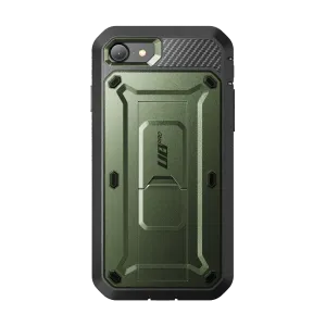 Minimal Cover Strong material iPhone SE Unicorn Beetle Pro Full-Body Case with Kickstand-Dark Green