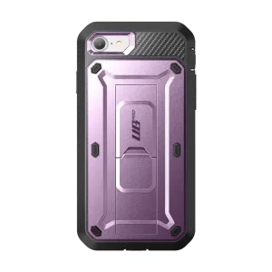 iPhone SE Unicorn Beetle Pro Full-Body Case with Kickstand-Metallic Purple Polished Finish Vibrant Colors