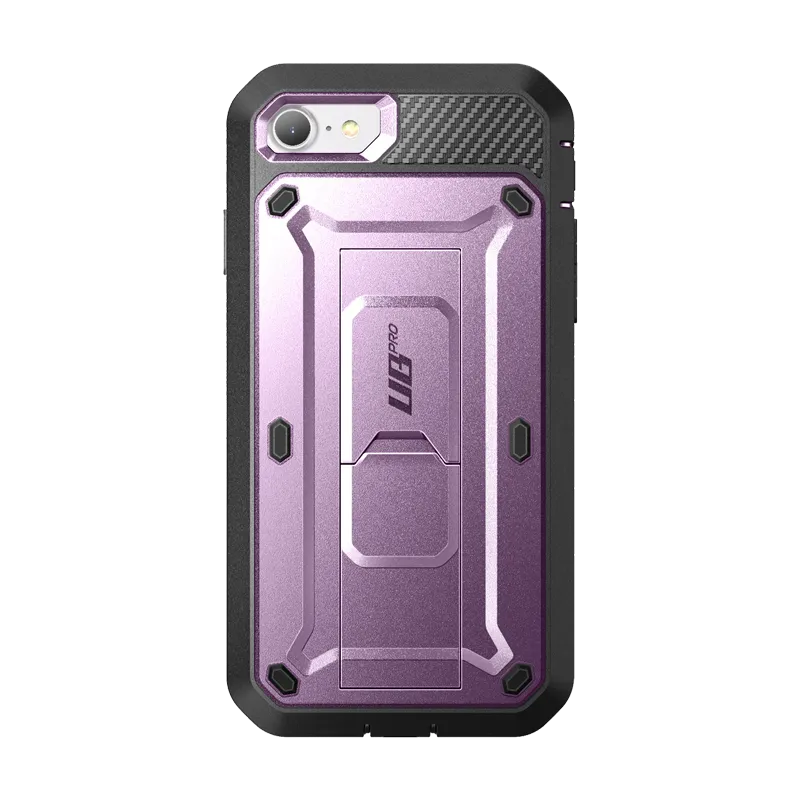 iPhone SE Unicorn Beetle Pro Full-Body Case with Kickstand-Metallic Purple Polished Finish Vibrant Colors