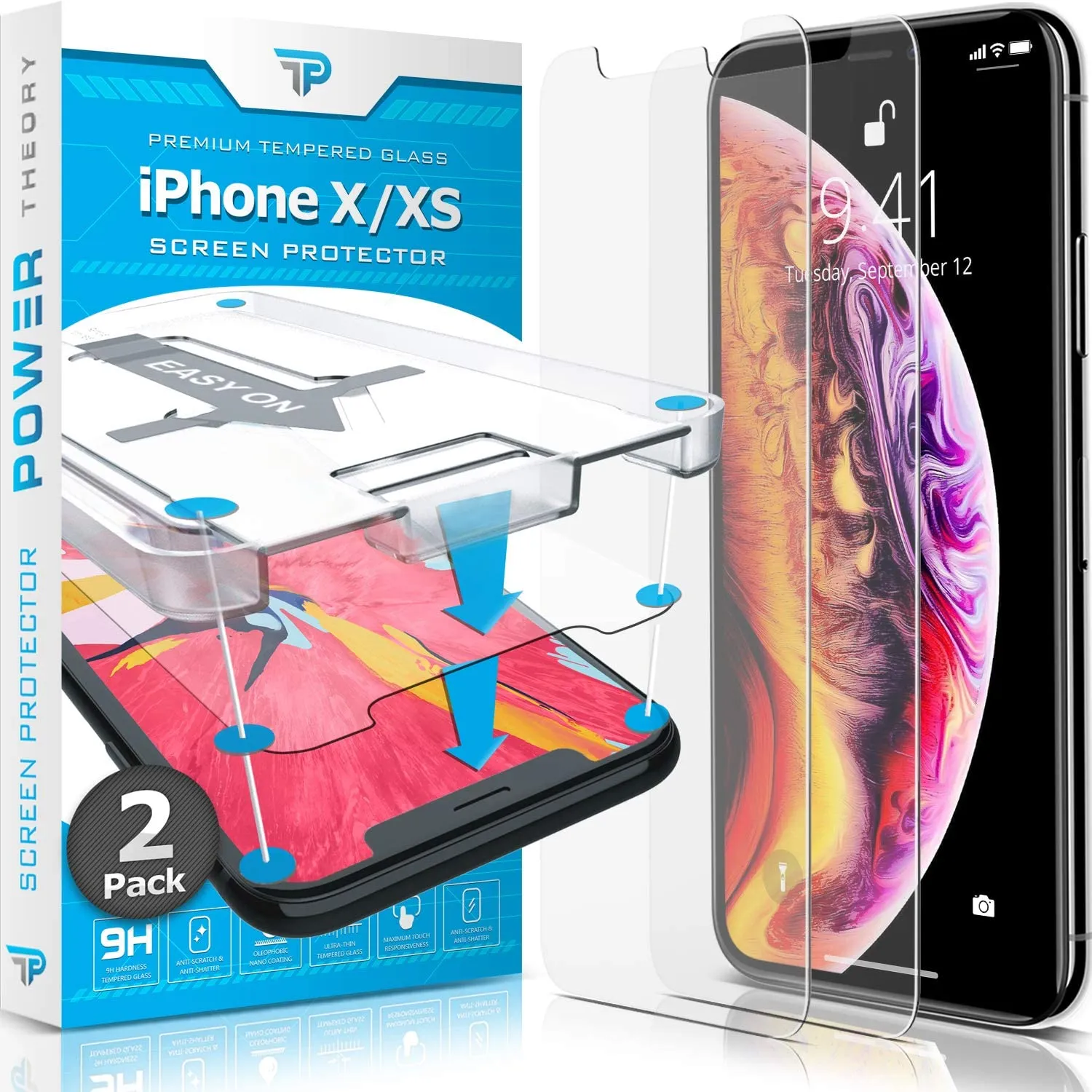 screen protection accessory iPhone X / iPhone XS Tempered Glass Screen Protector [2-Pack]