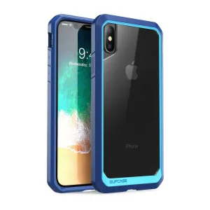 Urban Accessory Protective Shell iPhone X / XS Unicorn Beetle Clear Bumper Case-Blue