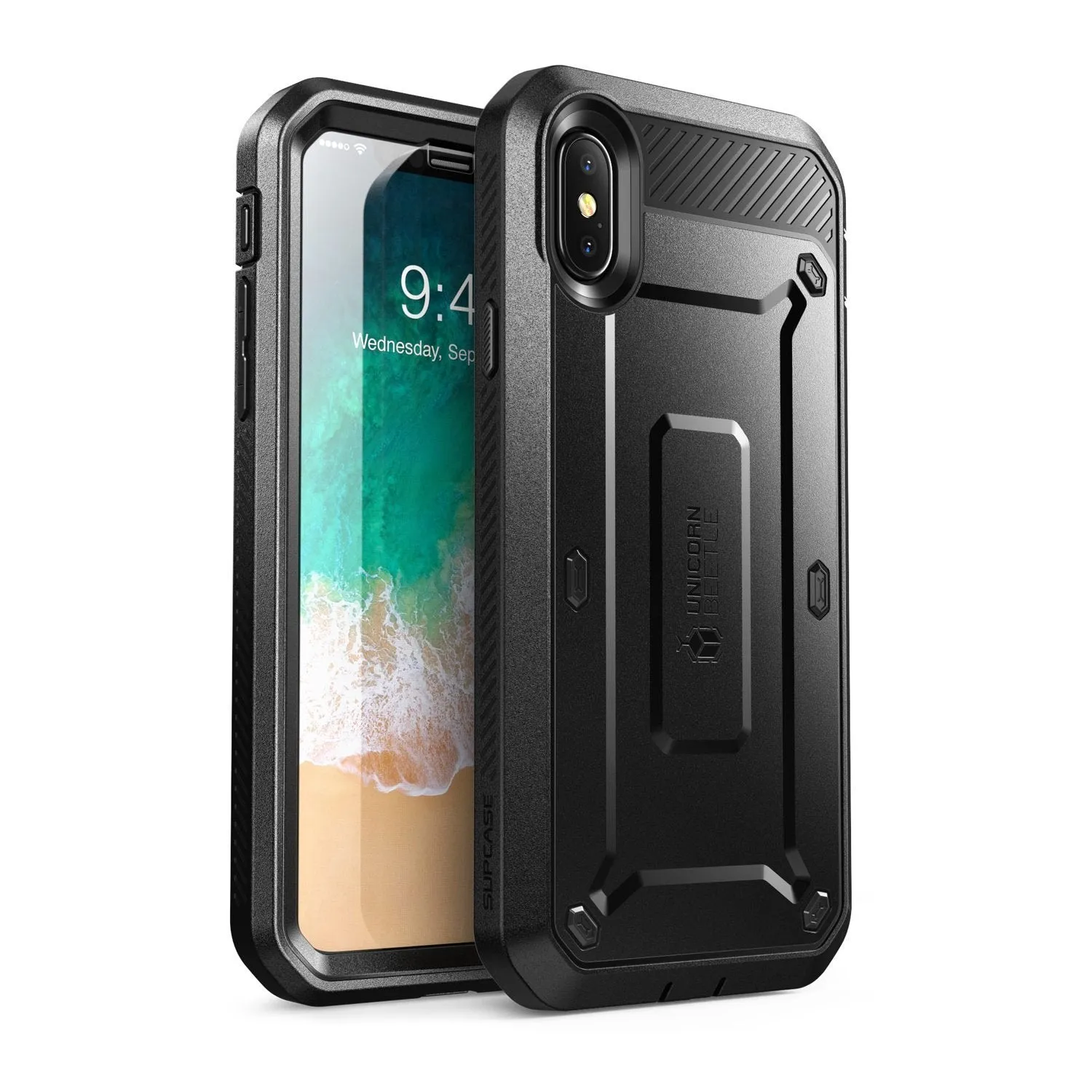 Comfort touch Fashion Choice iPhone X / XS Unicorn Beetle Pro Rugged Holster Case-Black