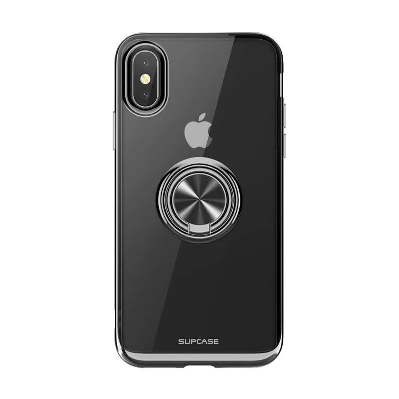 Lightweight texture iPhone X / XS Unicorn Beetle Snap Ring Case-Black