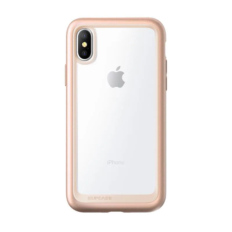 iPhone X / XS Unicorn Beetle Style Slim Clear Case-Blush Gold Stylish Shape Vivid Detail