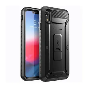 Durable Shell Sleek Guard iPhone XR Unicorn Beetle Pro Full-Body Holster Case-Black