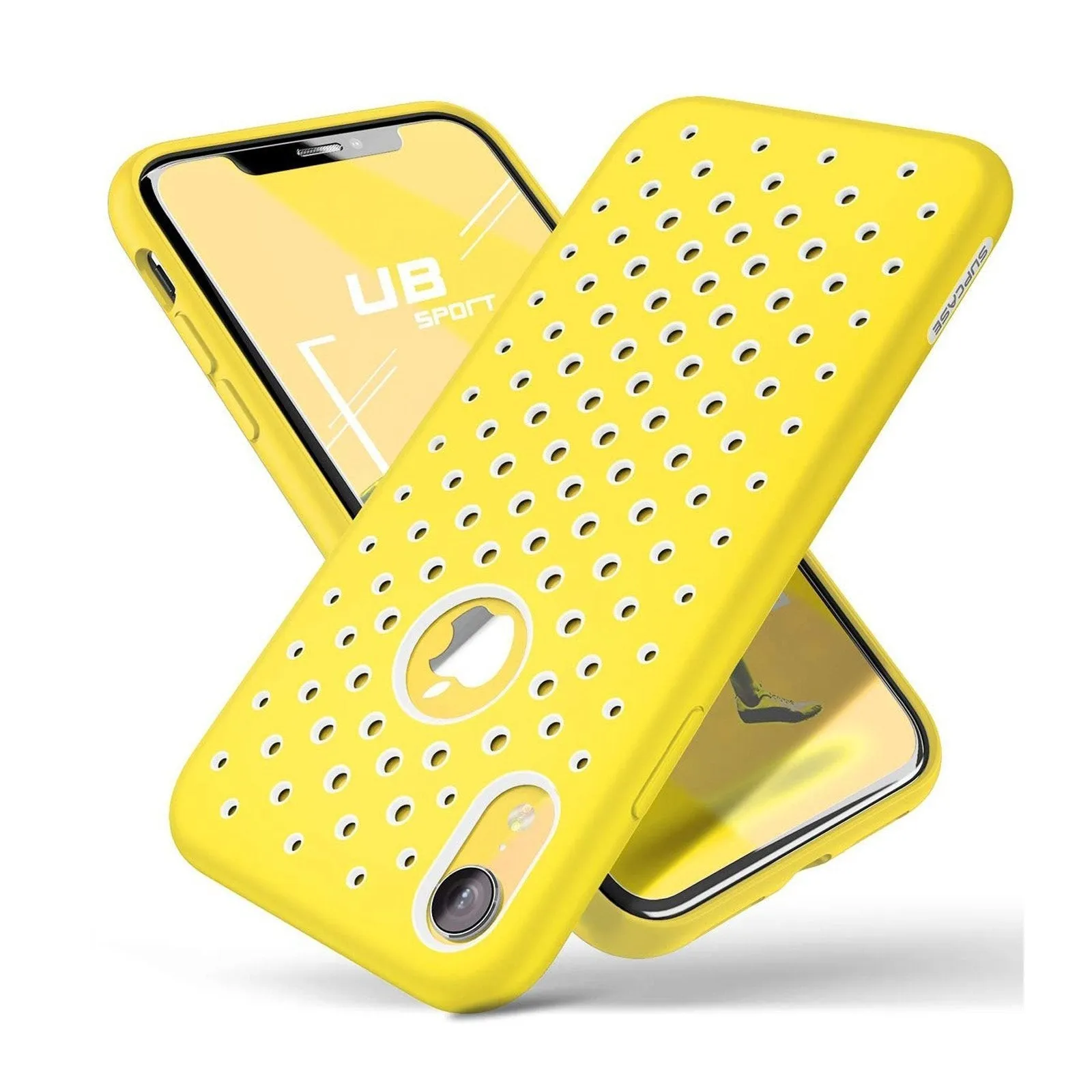 iPhone XR Unicorn Beetle Sport Athletic Case-Yellow Transparent Edge Soft Material