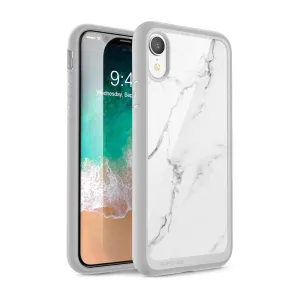 iPhone XR Unicorn Beetle Style Slim Clear Case-Marble High gloss
