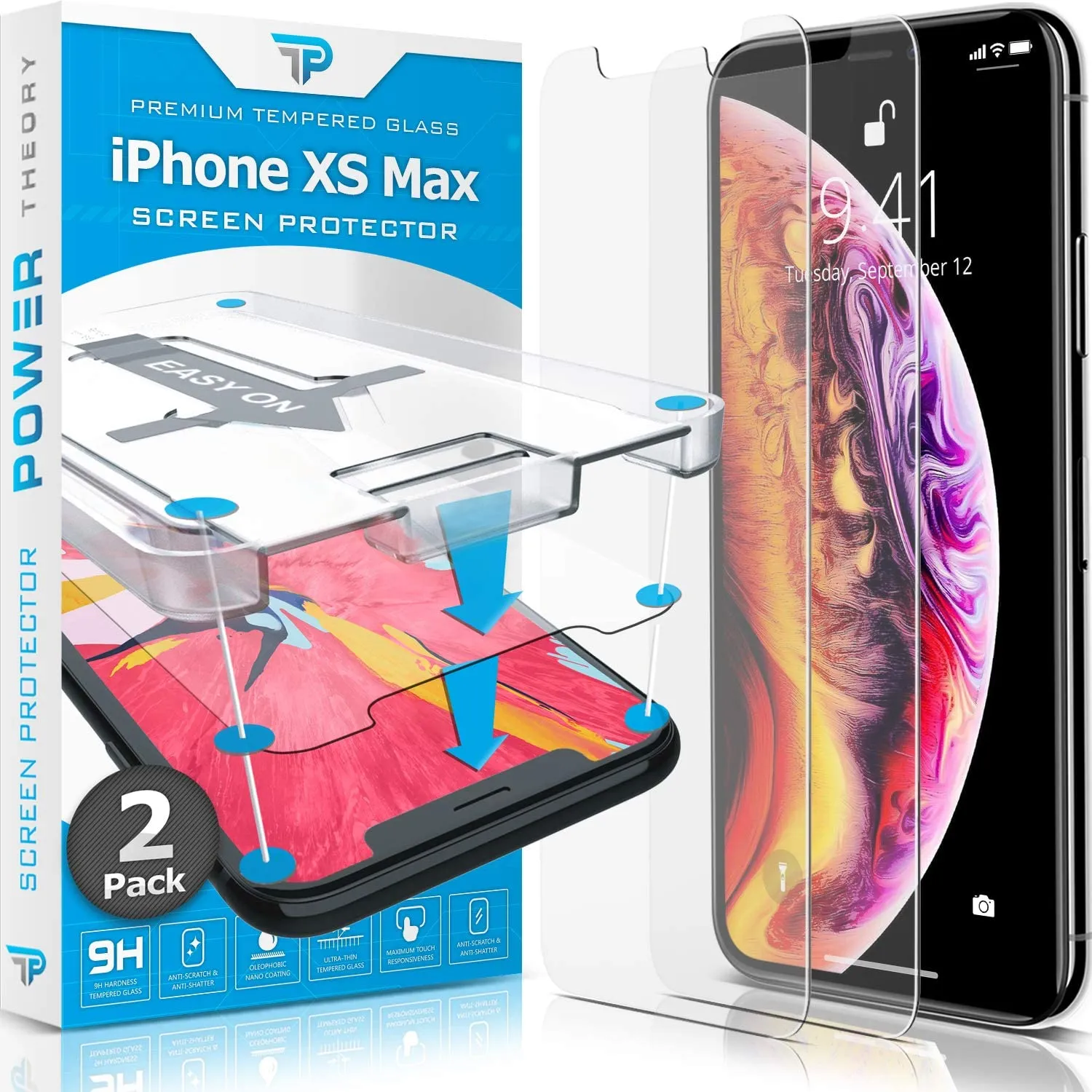 Touchscreen Protector Tablet Guard Ultra Max iPhone XS Max Tempered Glass Screen Protector [2-Pack]