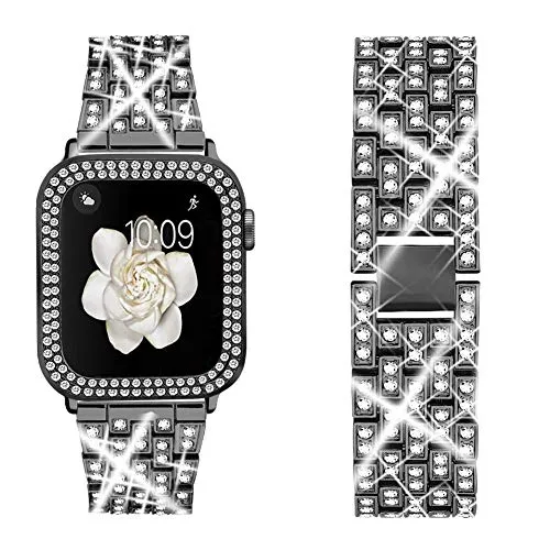 Ladies Diamond Strap & Case For Apple Watch Active Comfort Fit Fashion Everyday Fit