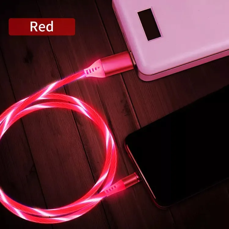Smart Accessory Vivid Finish LED Flowing Light Charging Cable for Apple iPhone