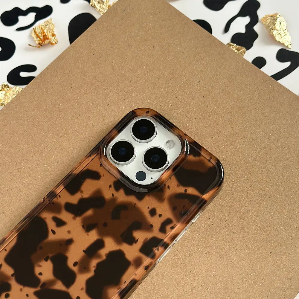 Comfort Grip Edge Protection Leopard Tort Phone Case