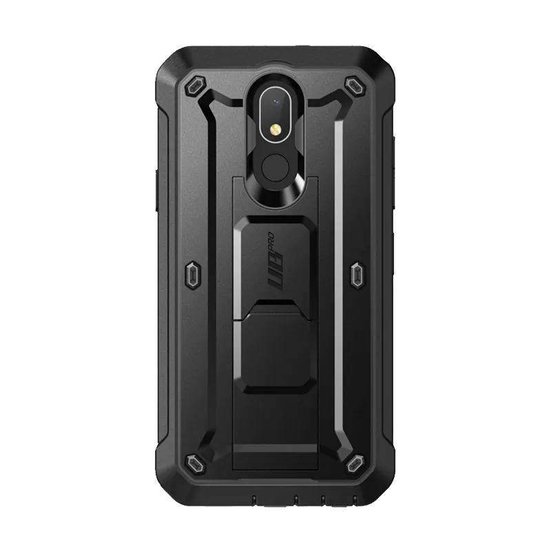 LG Aristo 4  / Prime 2 Unicorn Beetle Pro Holster Case-Black Lightweight Frame Glossy surface