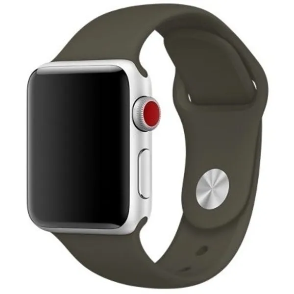 Custom Fit Apple Watch Silicone Strap (Army Green)