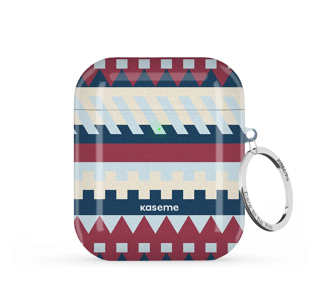 minimal protective shell sports inspired neon airpods shell Lodge Red Airpods Case