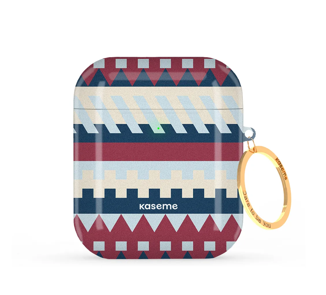 fashion gradient portable silicone case compact neon silicone airpods shell Lodge Red Airpods Case