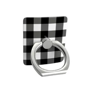 Travel-Friendly Mobile Ring Anti-Slip Base Check Me Out | Checkerboard Phone Ring