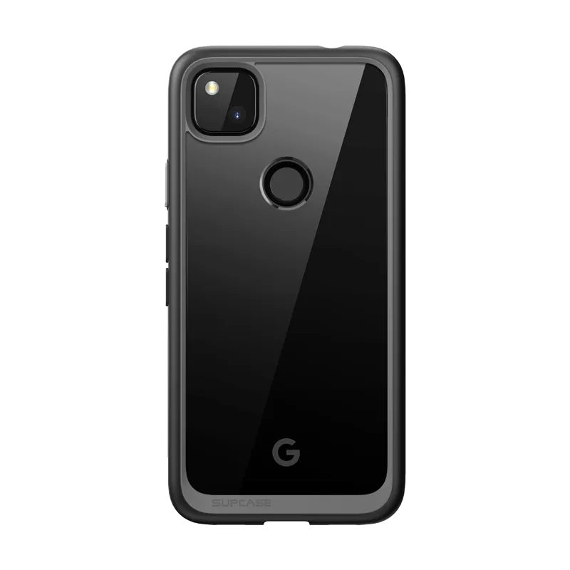 Google Pixel 4a (2020) Unicorn Beetle Style Clear Case-Black hybrid design