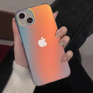 Durable Accessory Strong Shell Luxury Matte Laser Gradient Clear Phone Case For iPhone
