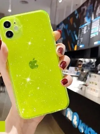 Edge Protection simple design Luxury Sparkly Coloured Phone Case For iPhone