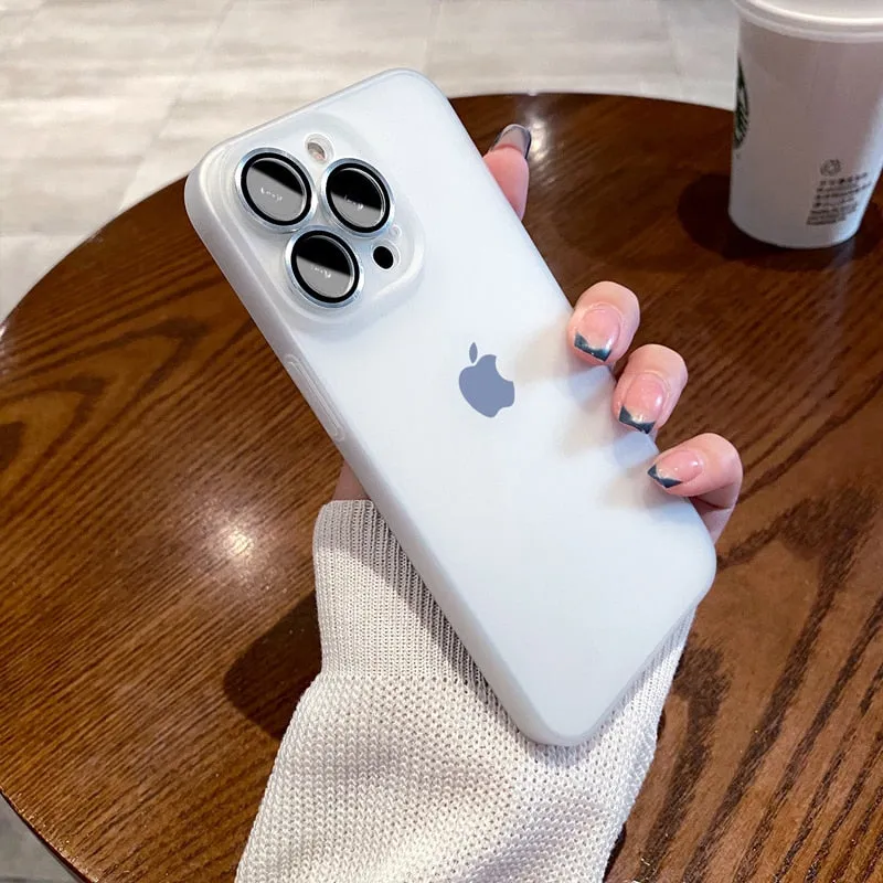 High gloss Protective Form Texture Luxury Translucent Ultra Thin Matte Case For iPhone