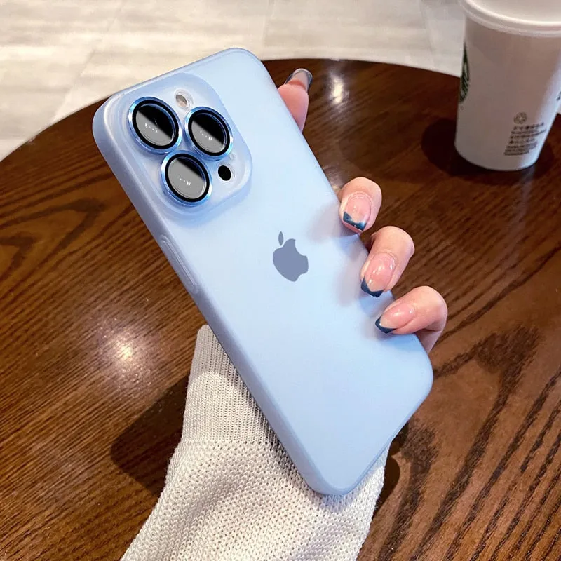 Soft Look Texture Luxury Translucent Ultra Thin Matte Case For iPhone