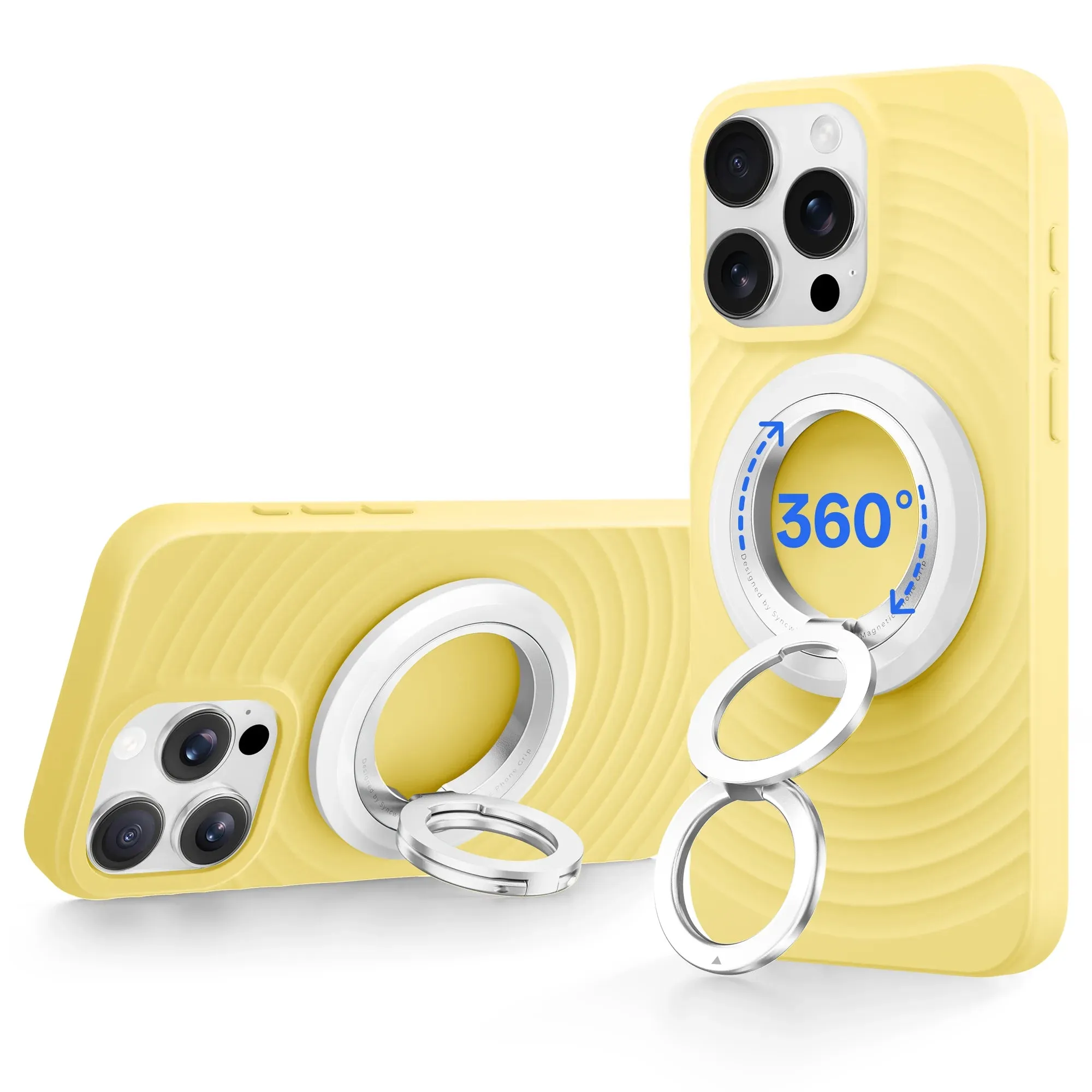 Magnetic 360Grip - 360?? Rotation Magnetic Ring Stand Fashionable Desk Dock Luxury Phone Ring