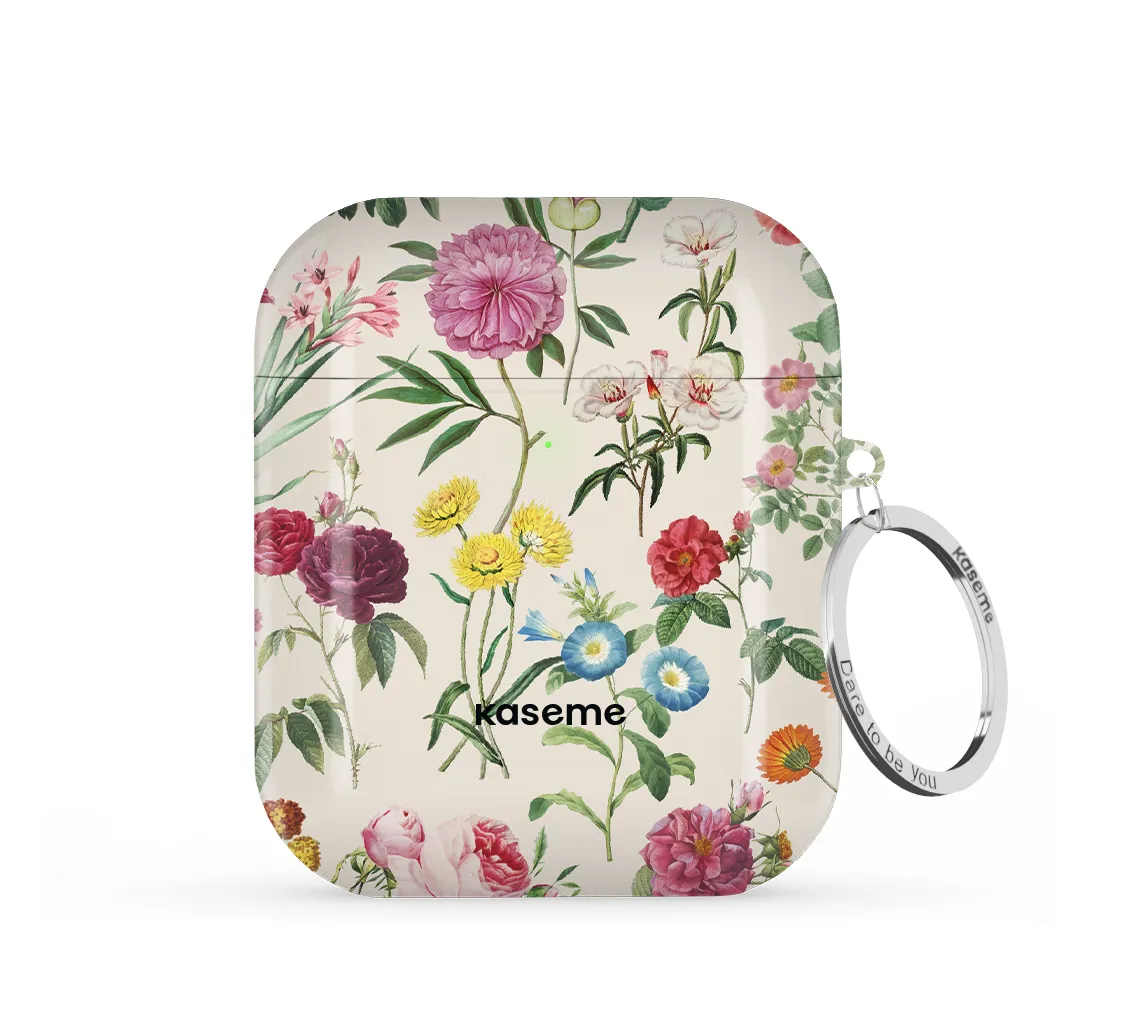 Margaret Beige AirPods Case compact gradient commuter leather protector Minimalist Design Shell