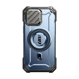 iPhone 14 Pro Max 6.7 inch Unicorn Beetle MAG XT MagSafe Holster Case-Metallic Blue Sporty Design