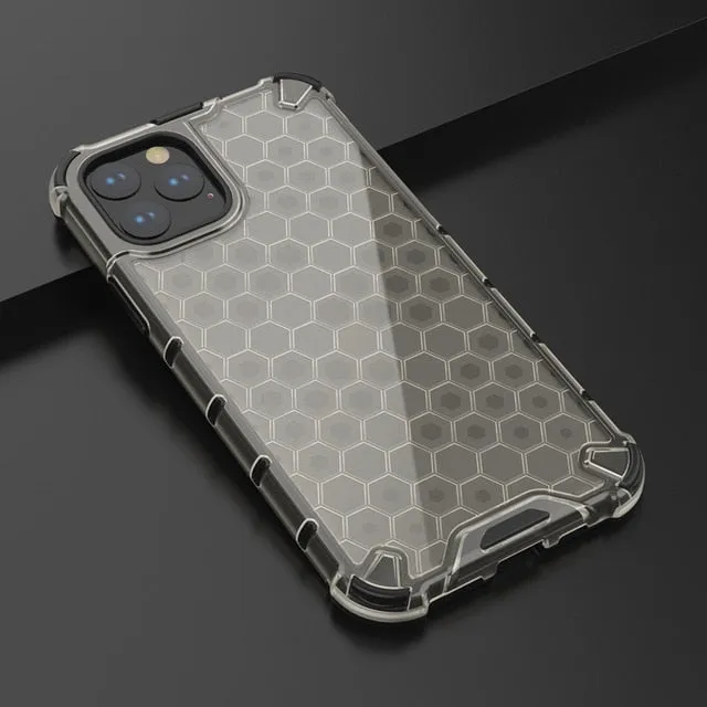 Smooth Layer Texture Airbag Shockproof Honeycombe Armour Case For iPhone