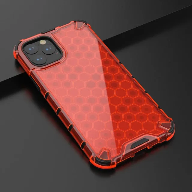 Airbag Shockproof Honeycombe Armour Case For iPhone Stylish Layer Texture
