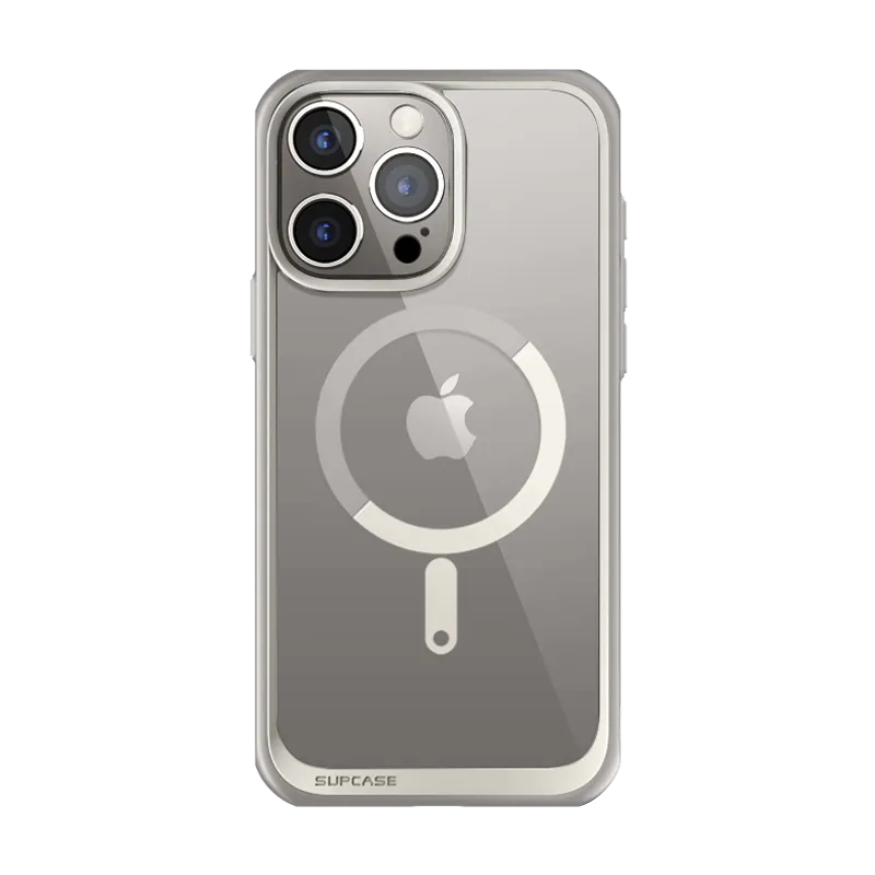 iPhone 15 Pro Max 6.7 inch Unicorn Beetle MAG Slim Clear MagSafe Case-Gray Stylish grip Luxury Surface Layer