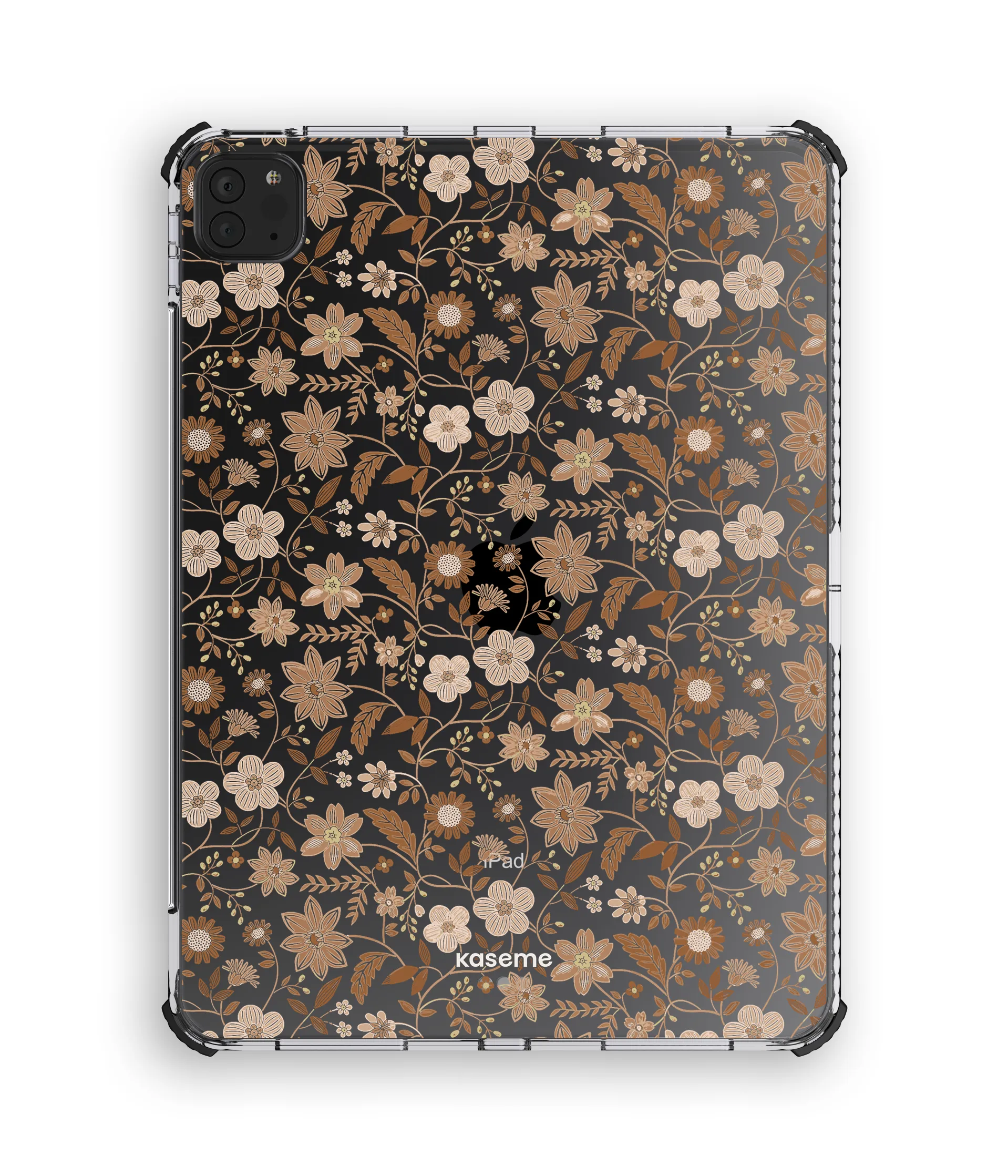 Midnight Bloom iPad Clear Case soft touch leather pad case