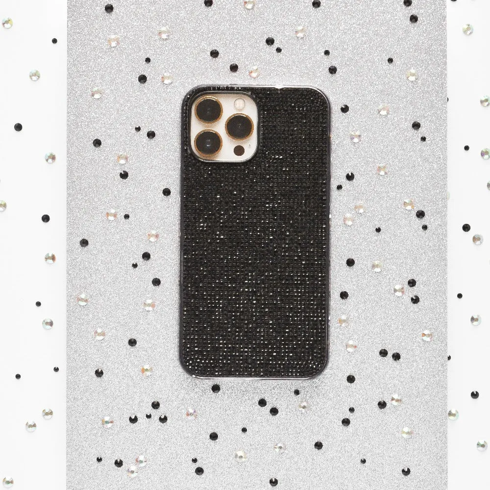 Comfort Fit Edge Disco Sparkle Phone Case - Black