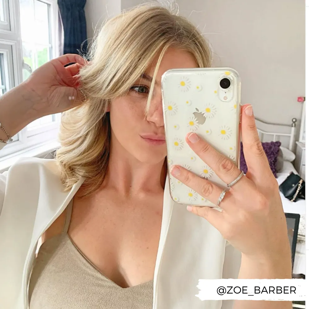 Clear Phone Case - Daisy Anti Slip Light Frame