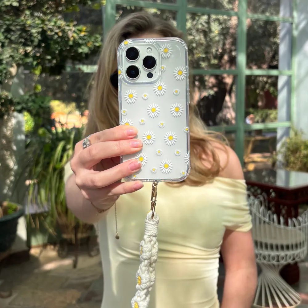 Premium Edge Design Luxury Edge Texture Clear Phone Case - Daisy