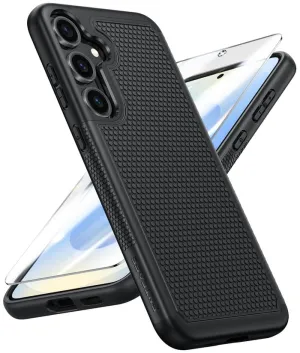 Durable Grip Smooth Detail FNTCASE For Samsung Galaxy S25 / S24  6.7 inch Shock Protection Cell Phone Case Sturdy Cover with Non-Slip Texture