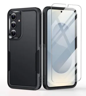 FNTCASE for Samsung Galaxy S25 / S24  5G Phone Case: Protective Phone Cover Dual Layer Military Grade Drop Proof Classic Design Clear Back
