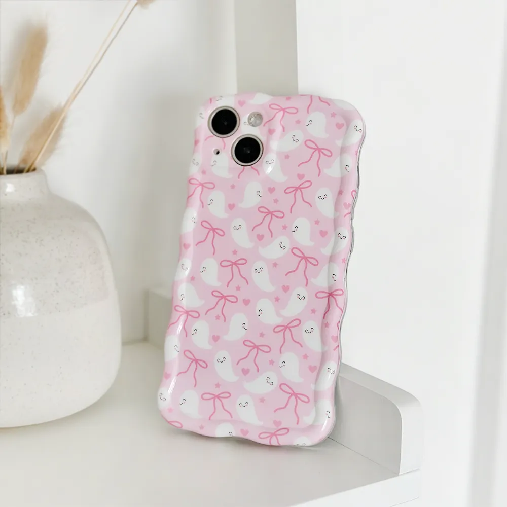 Wavy Phone Case - Cute Ghosts Student Gear