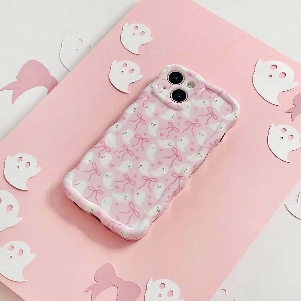 Wavy Phone Case - Cute Ghosts Premium Grip Minimal Protection