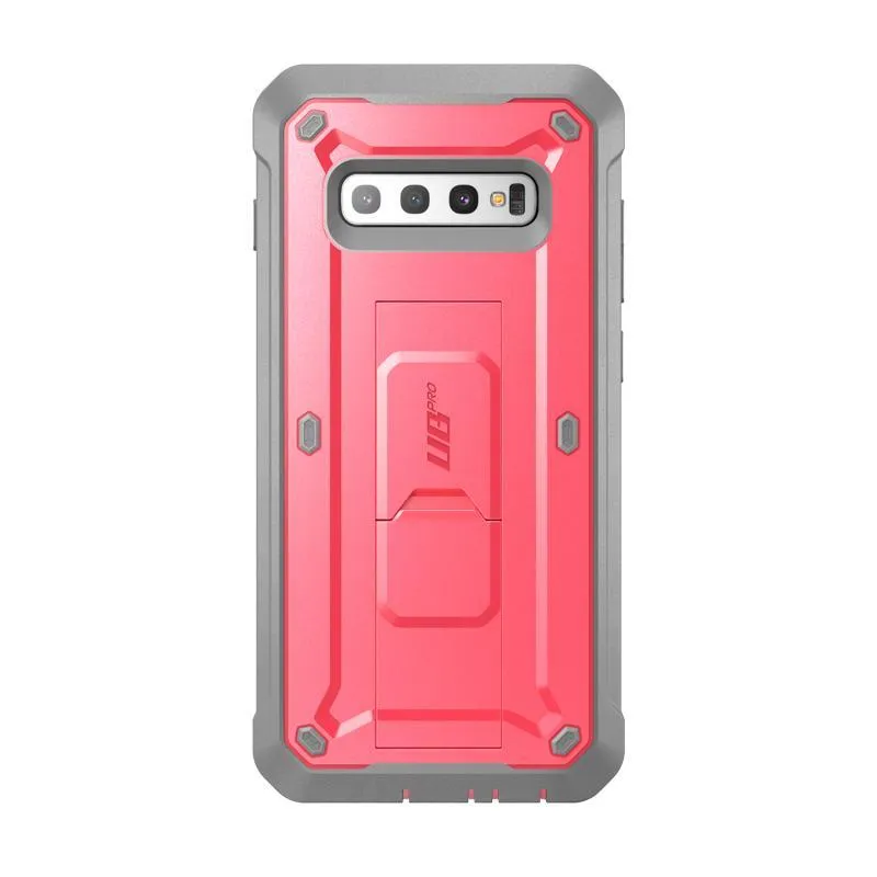 Gloss Layer Smooth Edges Galaxy S10 Unicorn Beetle Pro Rugged Holster Case Without Screen Protector-Pink