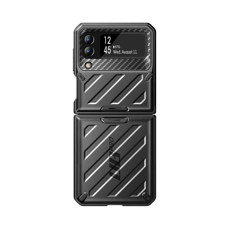 Custom Fit Galaxy Z Flip3 Unicorn Beetle PRO Rugged Case with Belt Clip-Black