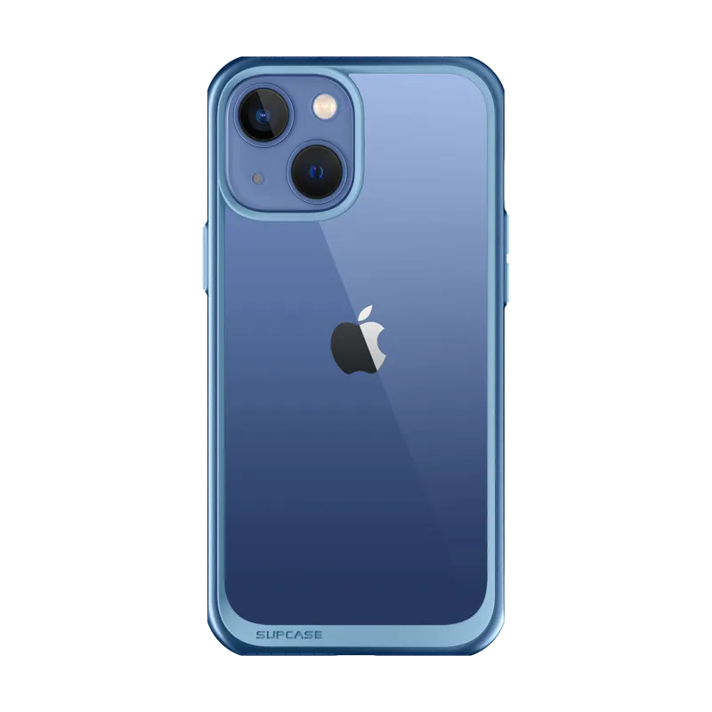 iPhone 14 Plus 6.7 inch Unicorn Beetle Style Slim Clear Case-Blue Vivid Detail