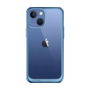 iPhone 14 Plus 6.7 inch Unicorn Beetle Style Slim Clear Case-Blue Vivid Detail