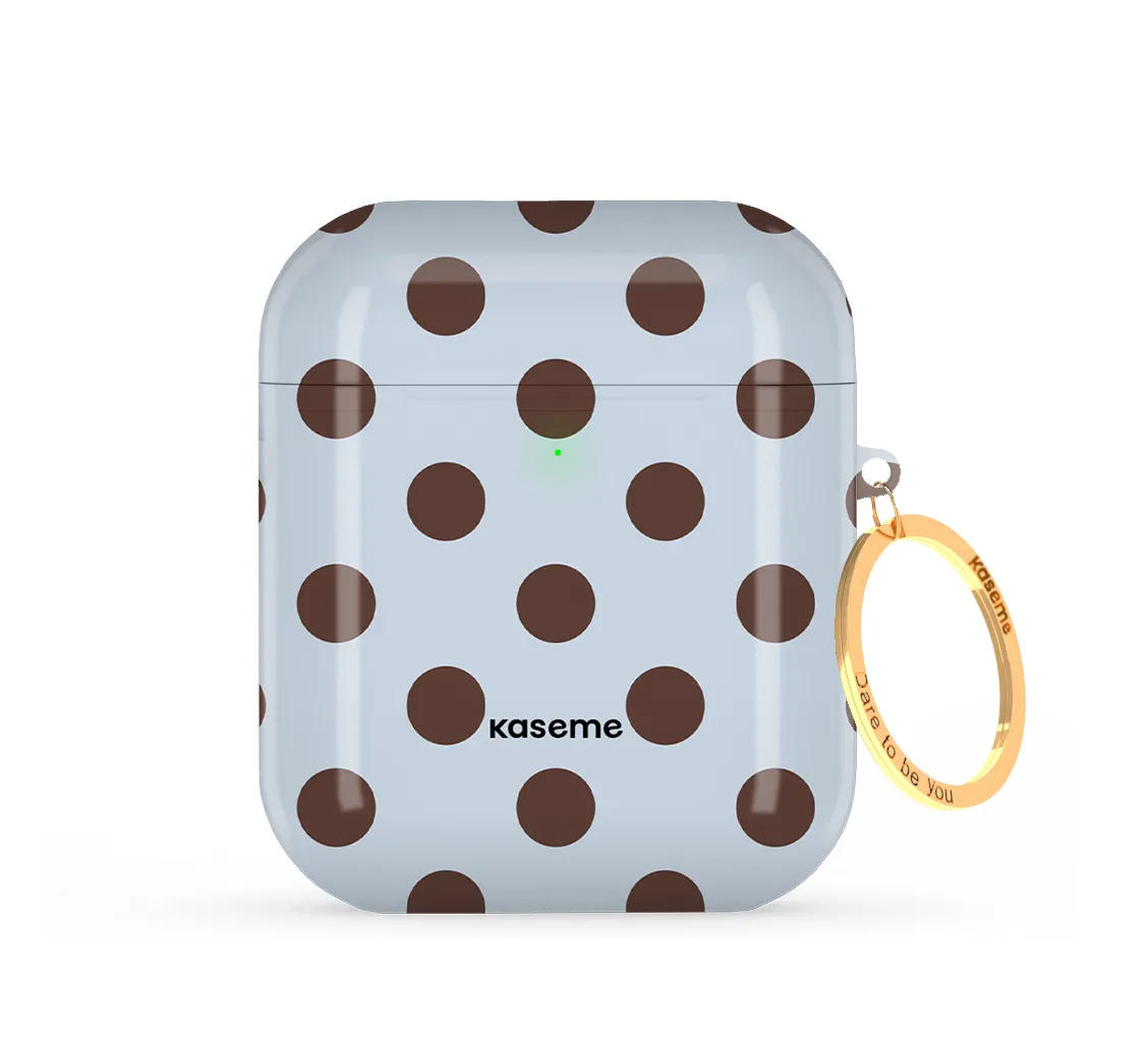 magnetic closure airpods shell shock resistant ergonomic soft pastel silicone shell Couture Blue AirPods Case