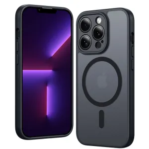 Anti scratch Comfort Build Layer FNTCASE for iPhone 13 Pro Max Case: Strong Magnetic Translucent Matte Slim Shockproof Protective Drop Full Protection Phone Cover