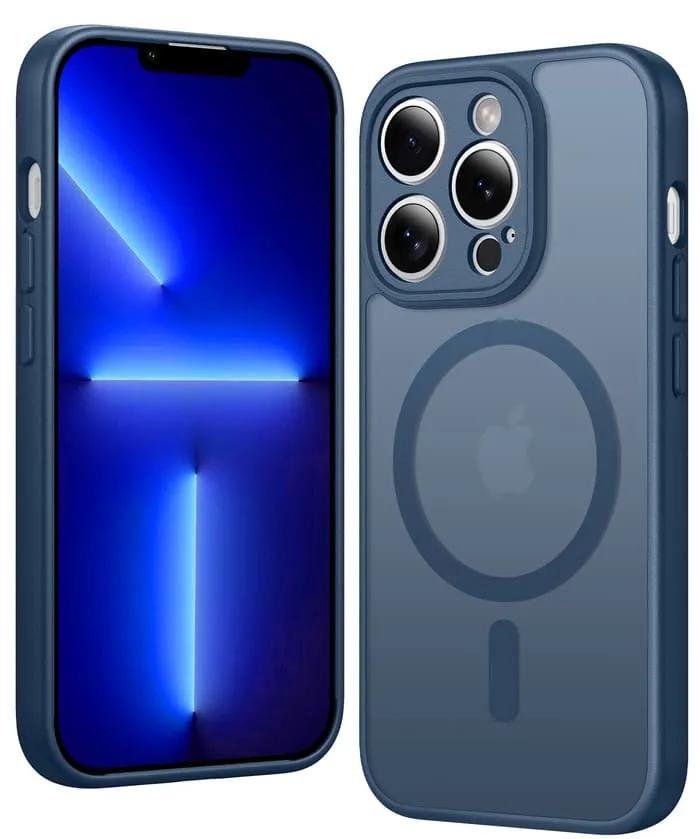 FNTCASE for iPhone 13 Pro Max Case: Strong Magnetic Translucent Matte Slim Shockproof Protective Drop Full Protection Phone Cover Vivid Surface Detail