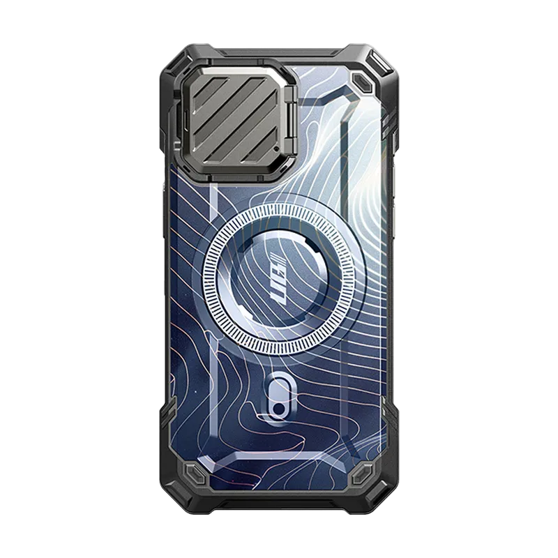 iPhone 15 Pro Max 6.7 inch Unicorn Beetle MAG XT MagSafe Case- Blue Ripple Luxury Layer Texture